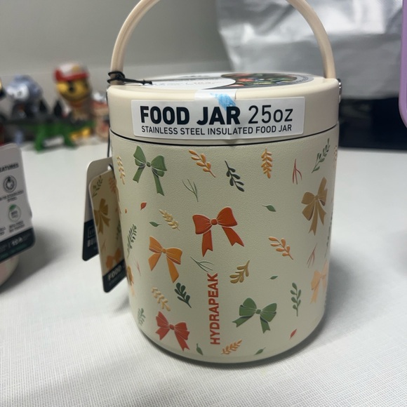 Hydro Flask Cream Thermos with Multicolor Bow Design - Picture 4 of 4